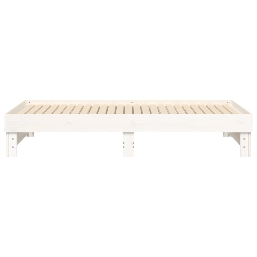 Daybed Extendable White 2x(75x190) cm Solid Pine