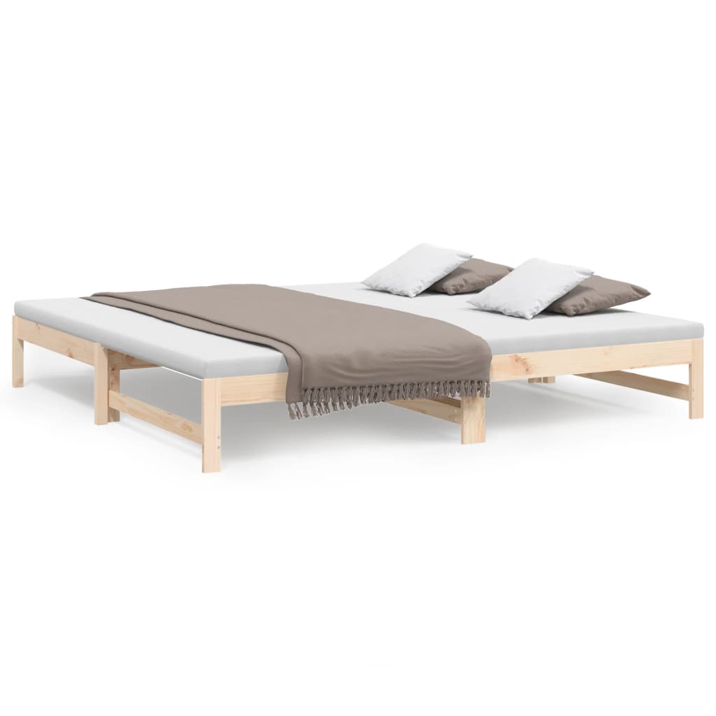 Daybed extendable 2x(100x200) cm solid pine wood