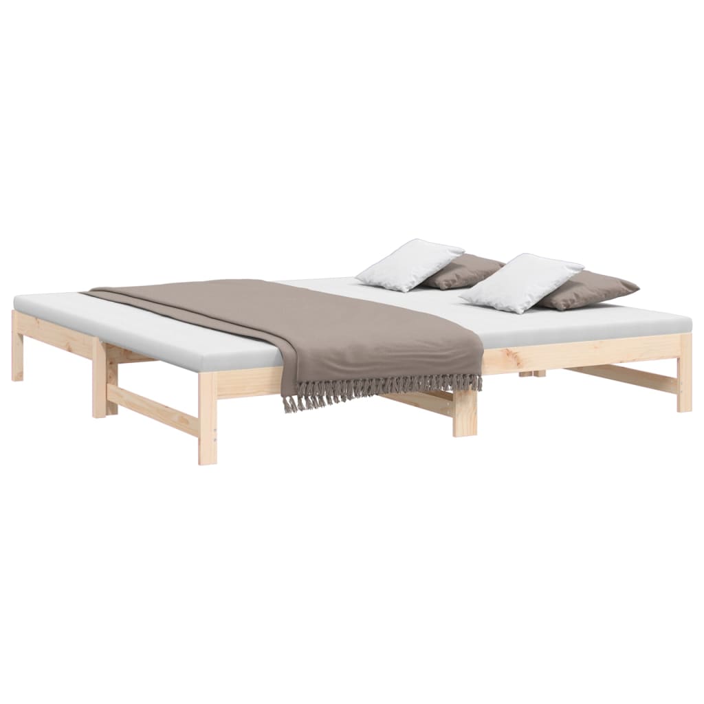 Daybed extendable 2x(100x200) cm solid pine wood