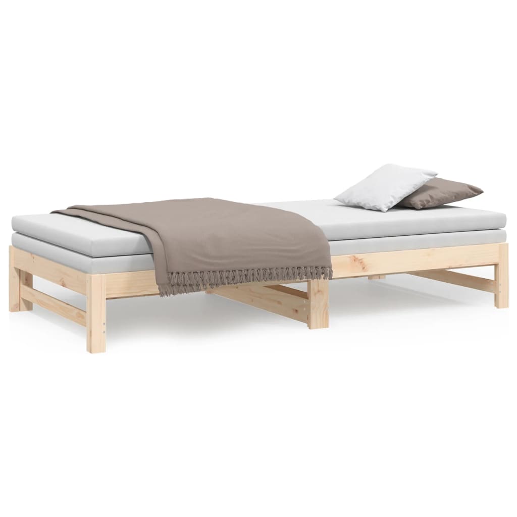 Daybed extendable 2x(100x200) cm solid pine wood