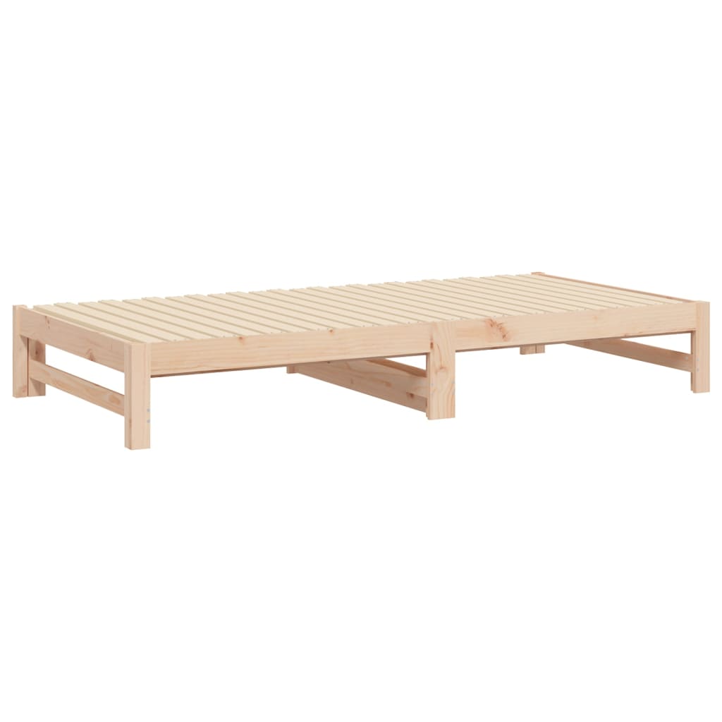 Daybed extendable 2x(100x200) cm solid pine wood