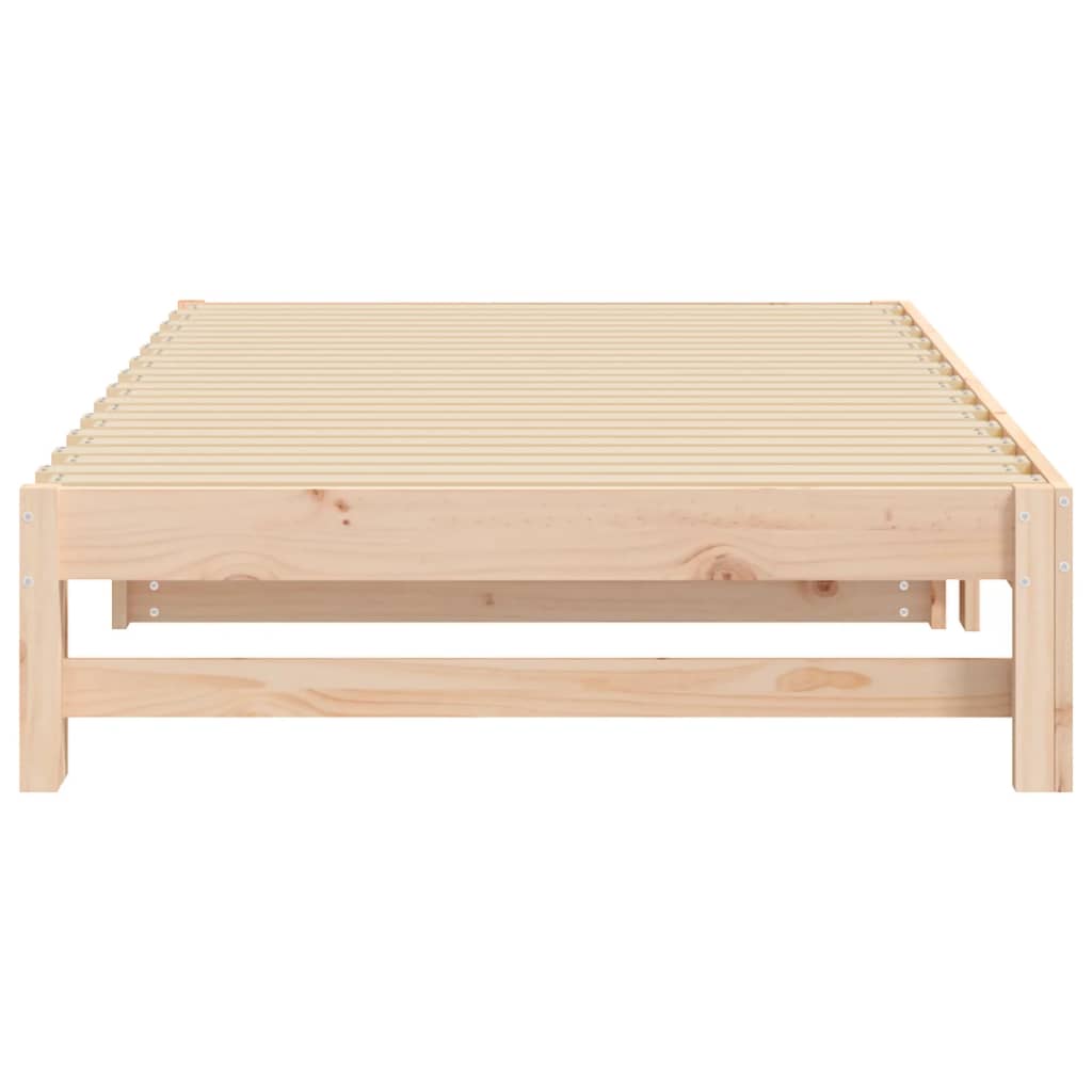 Daybed extendable 2x(100x200) cm solid pine wood