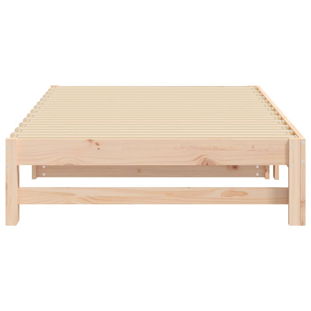 Daybed extendable 2x(90x200) cm solid pine wood