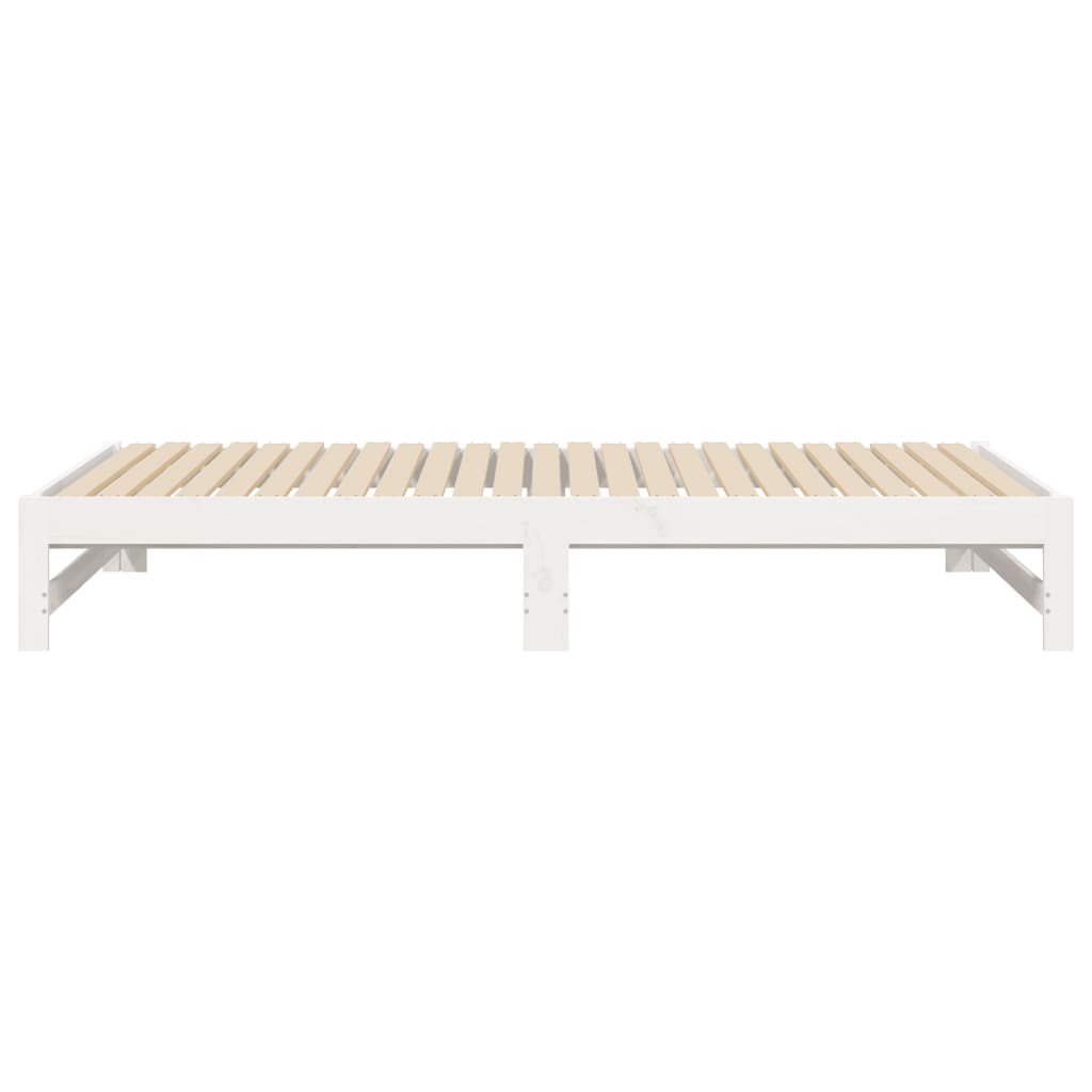 Daybed Extendable White 2x(90x200) cm Solid Pine