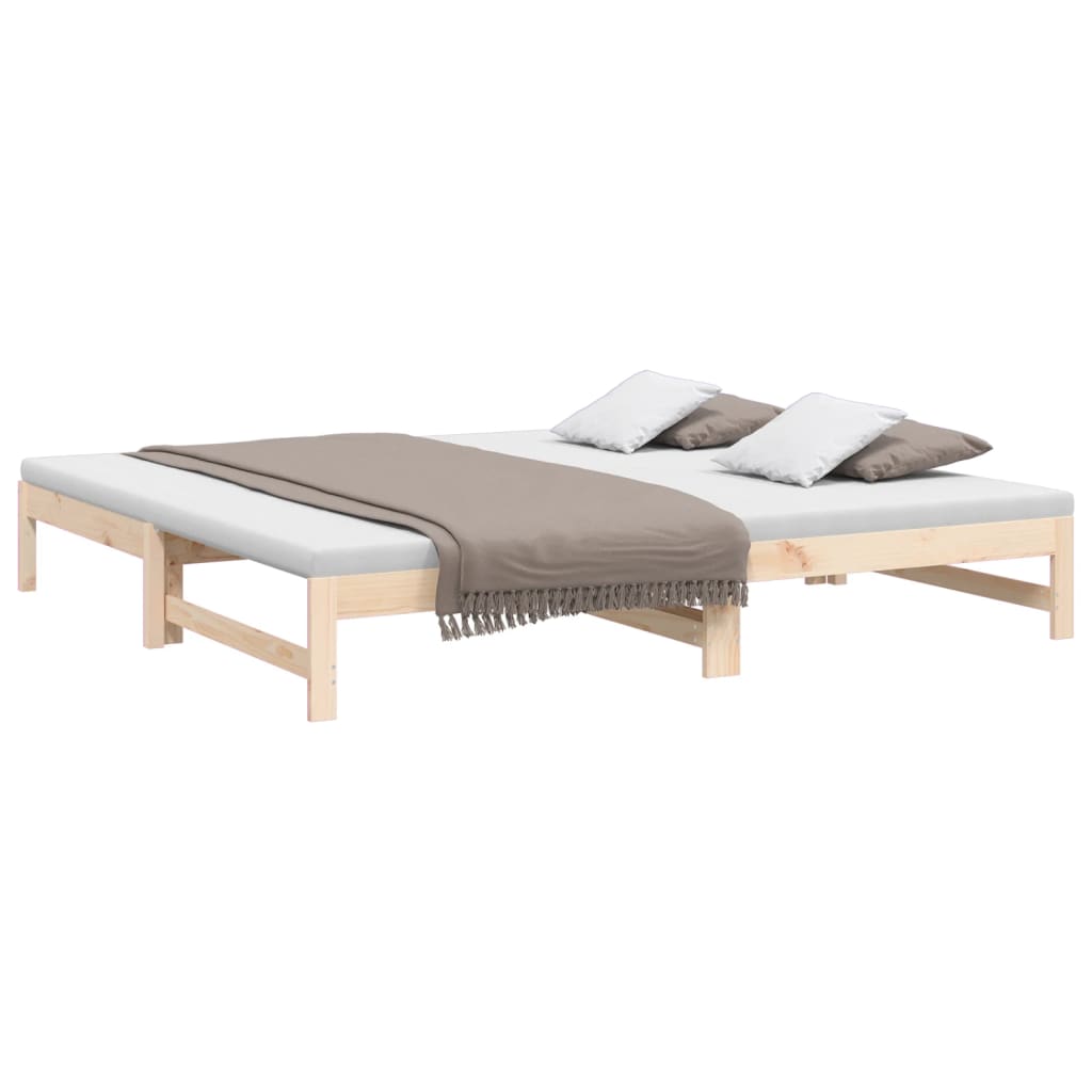 Daybed extendable 2x(80x200) cm solid pine wood