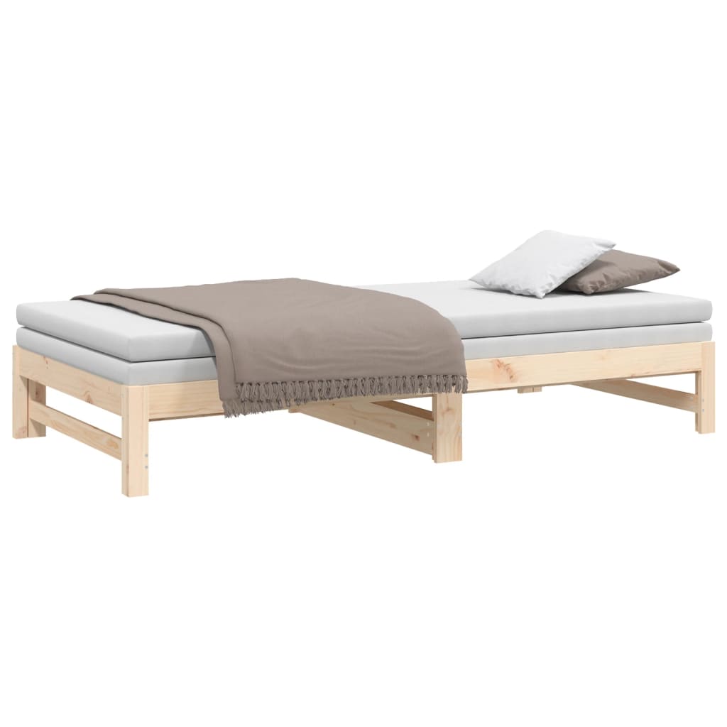 Daybed extendable 2x(80x200) cm solid pine wood