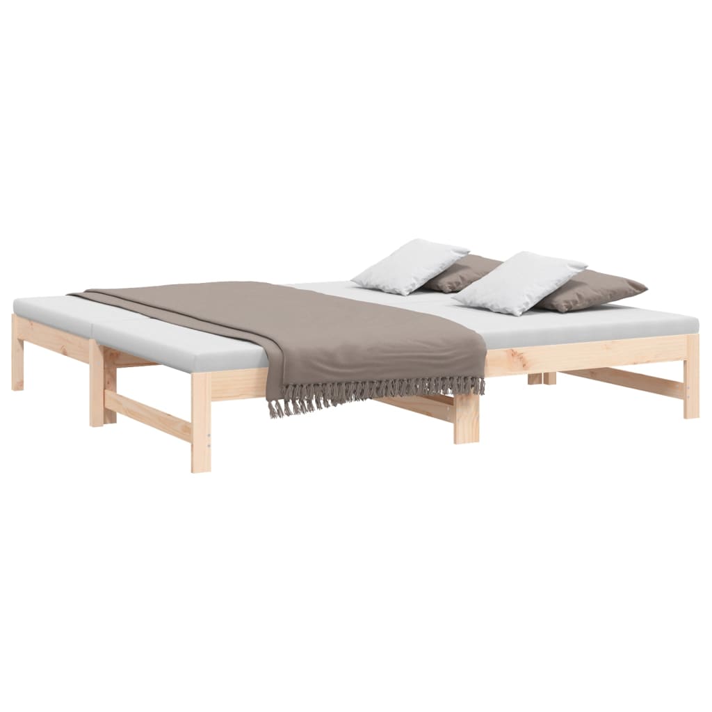 Daybed extendable 2x(90x190) cm solid pine wood