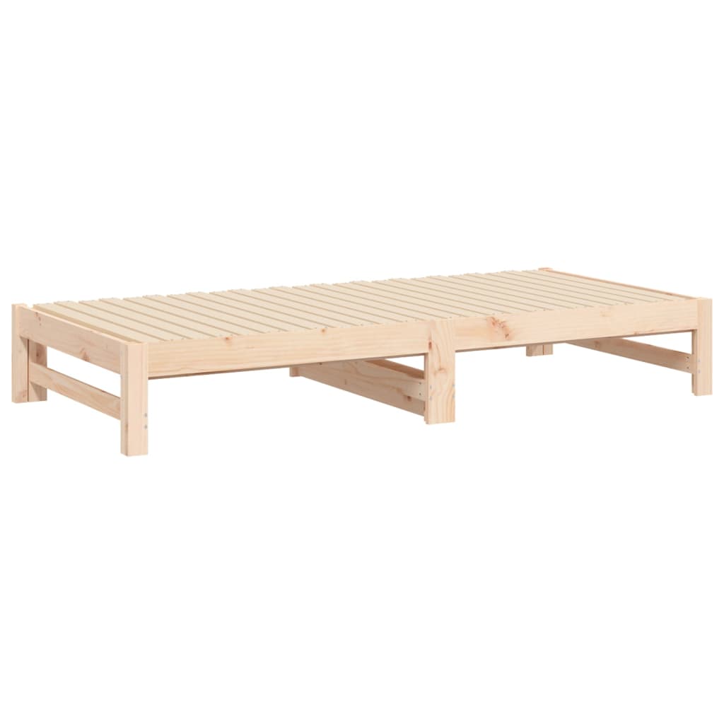 Daybed extendable 2x(90x190) cm solid pine wood