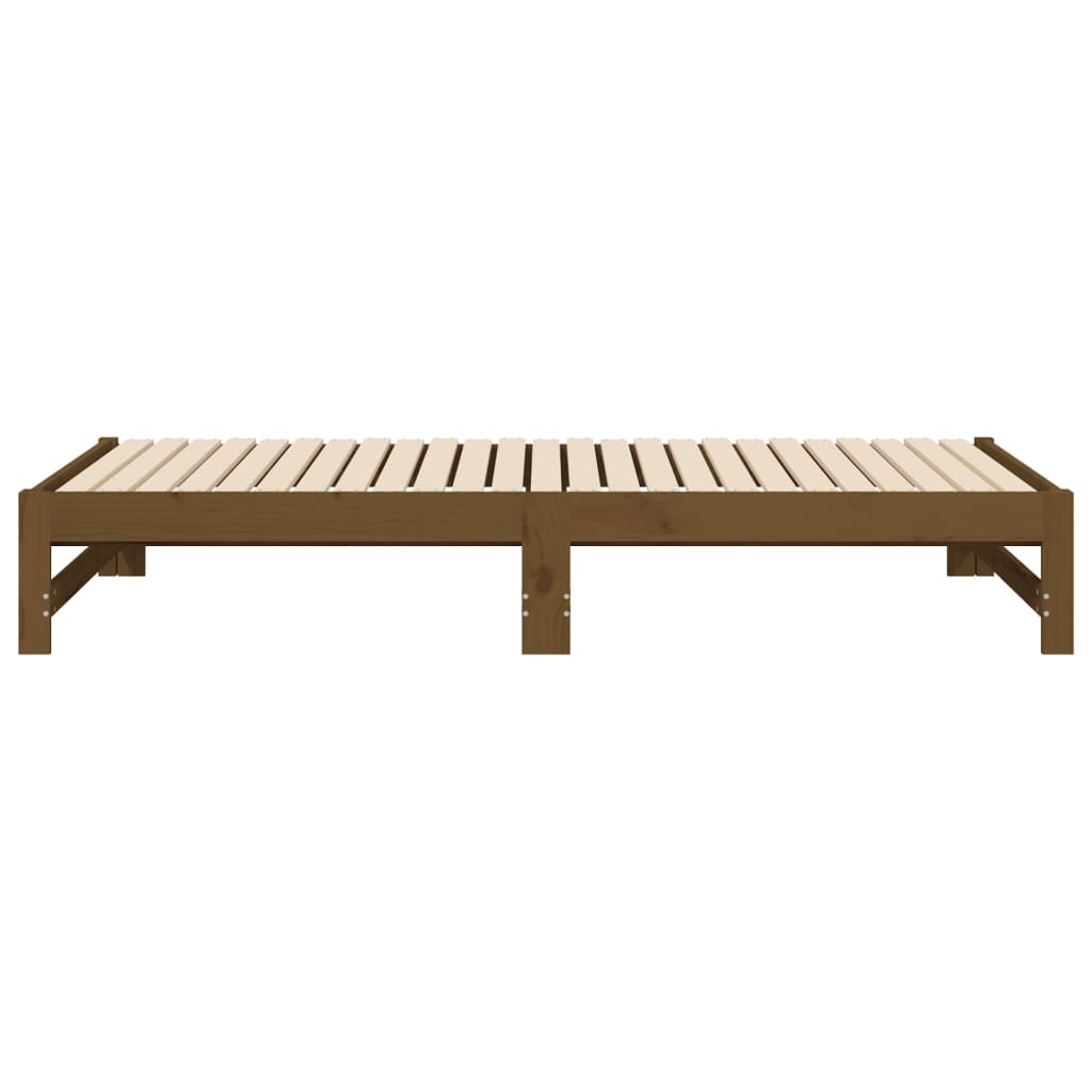 Daybed extendable honey brown 2x(90x190) cm solid pine wood