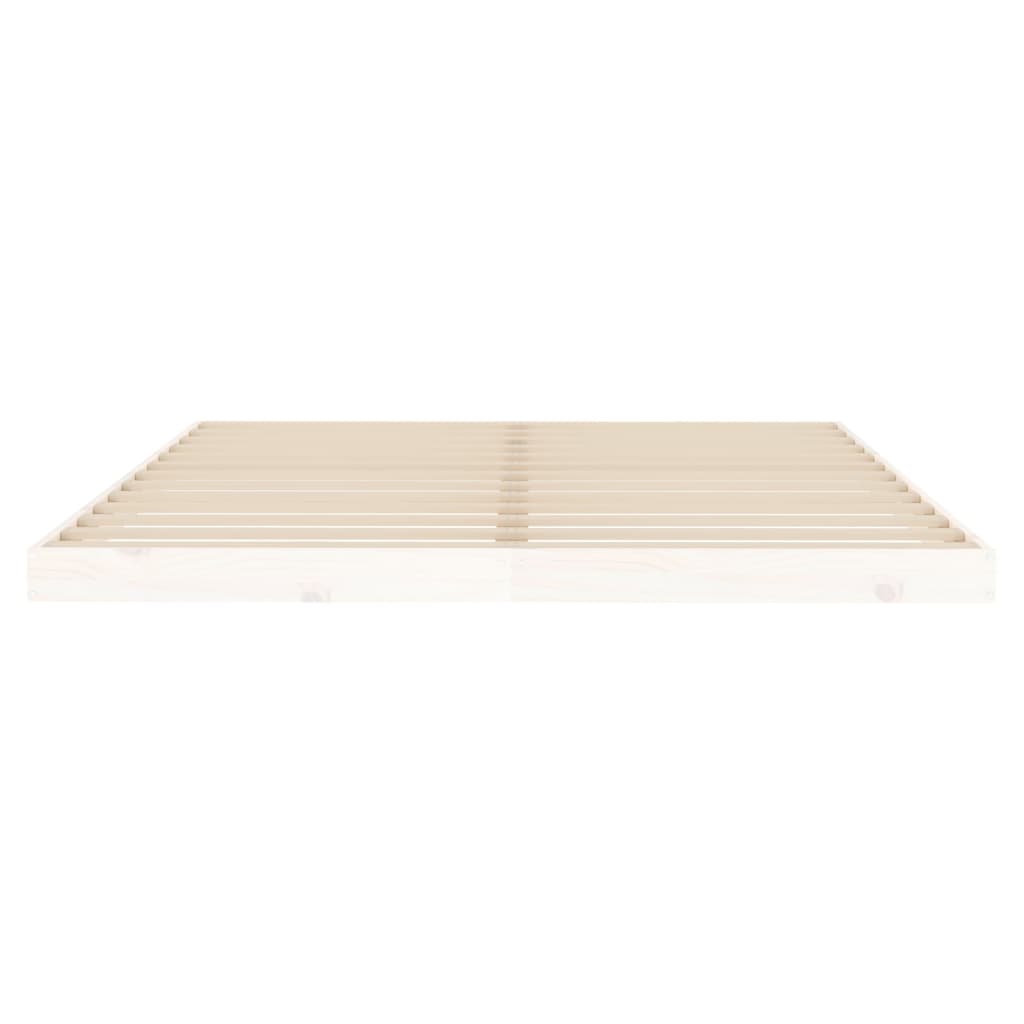 Solid wood bed white 160x200 cm pine