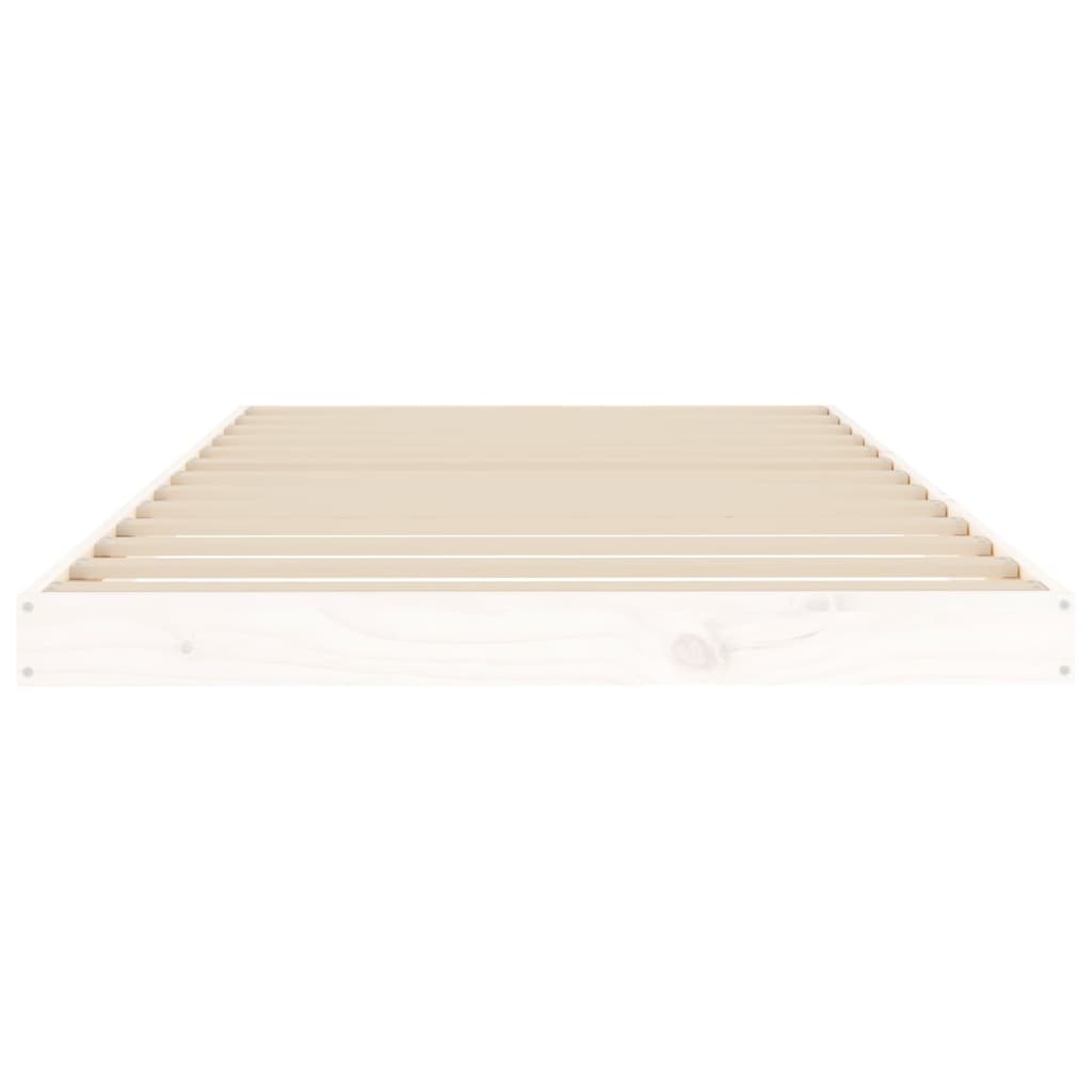 Solid Wood Bed White 100x200 cm Pine