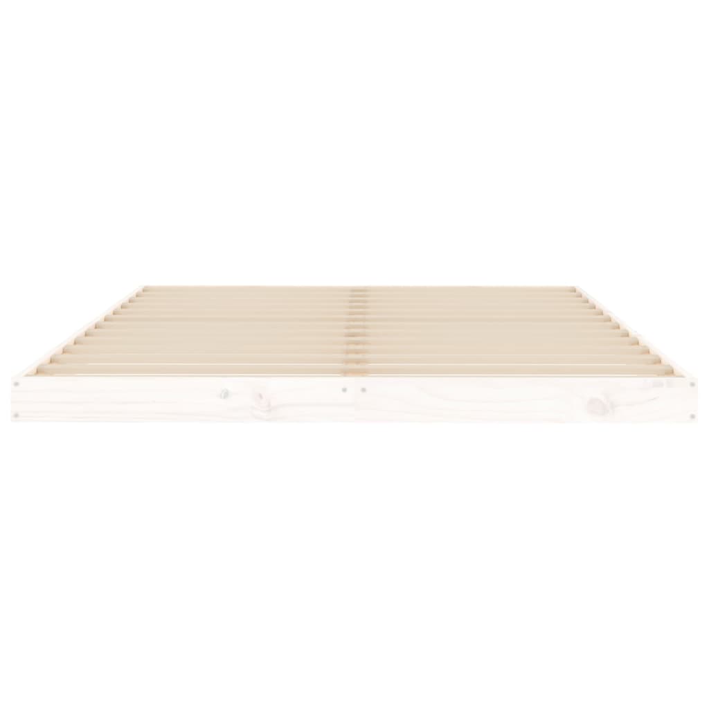 Solid wood bed white 135x190 cm pine