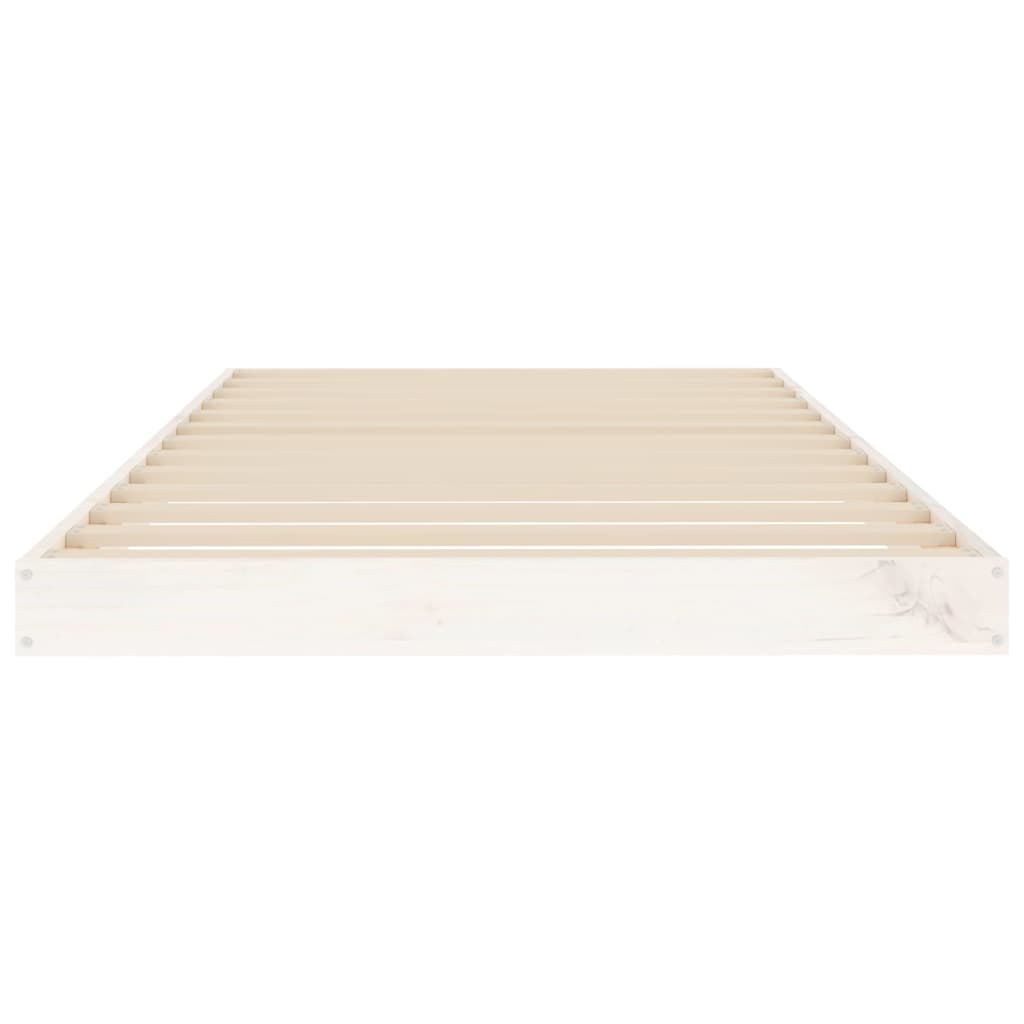 Solid Wood Bed White 90x190 cm Pine