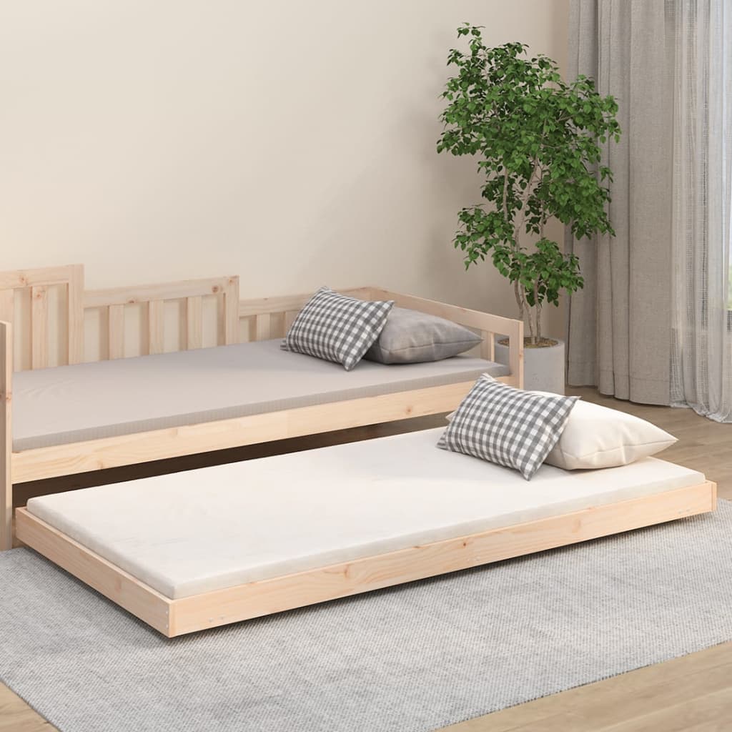 Solid wood bed without mattress 90x200 pinewood