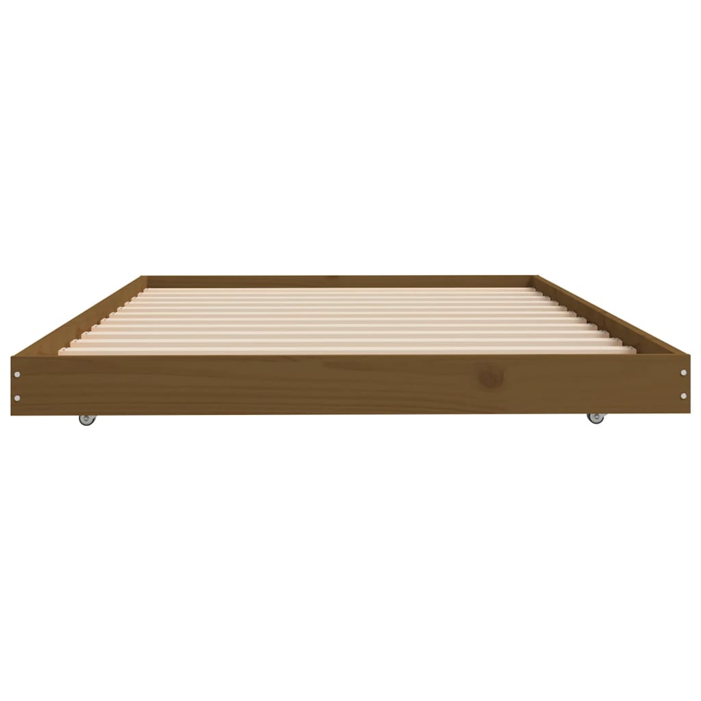 Solid wood bed honey brown 90x200 cm pine