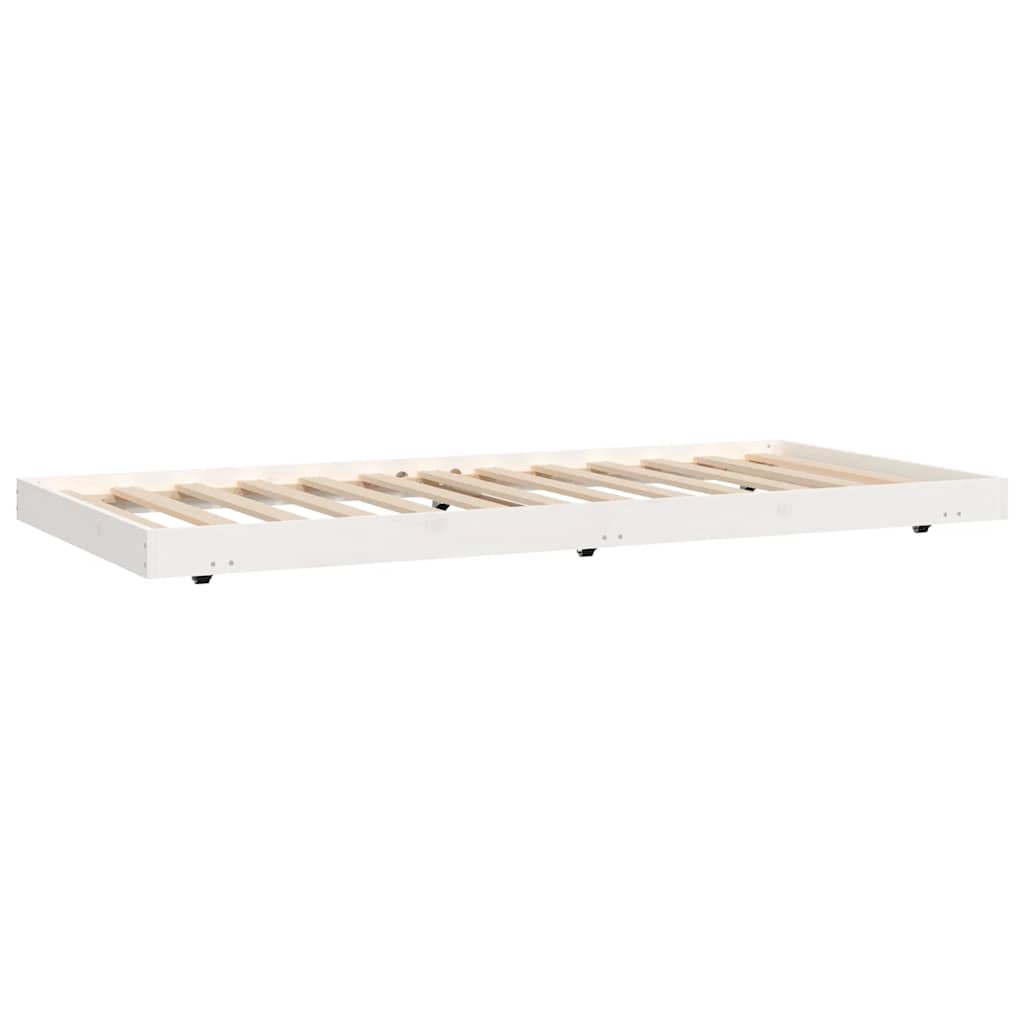 Solid wood bed without mattress white 90x190 cm pinewood