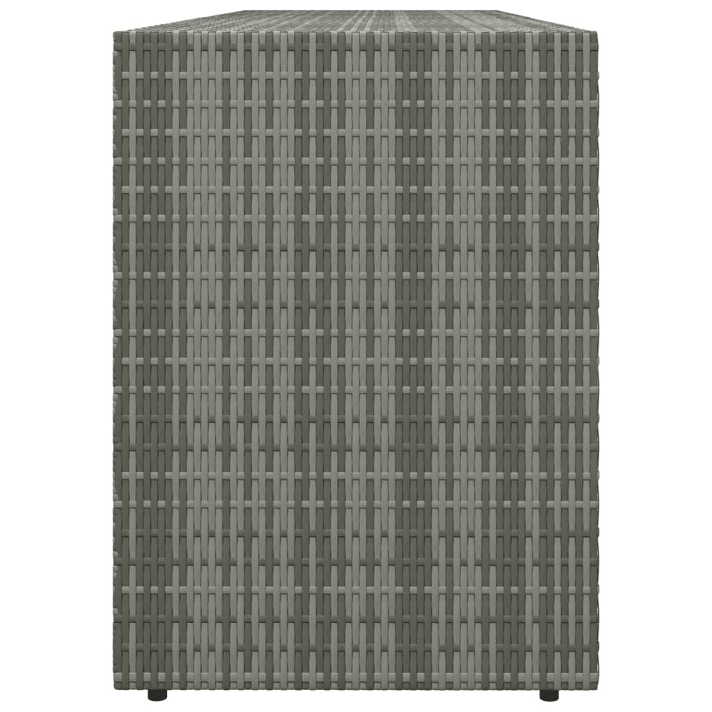 Gartenschrank Grau 198x55,5x80 cm Poly Rattan