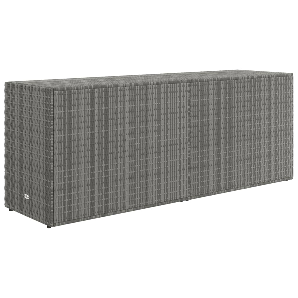 Gartenschrank Grau 198x55,5x80 cm Poly Rattan