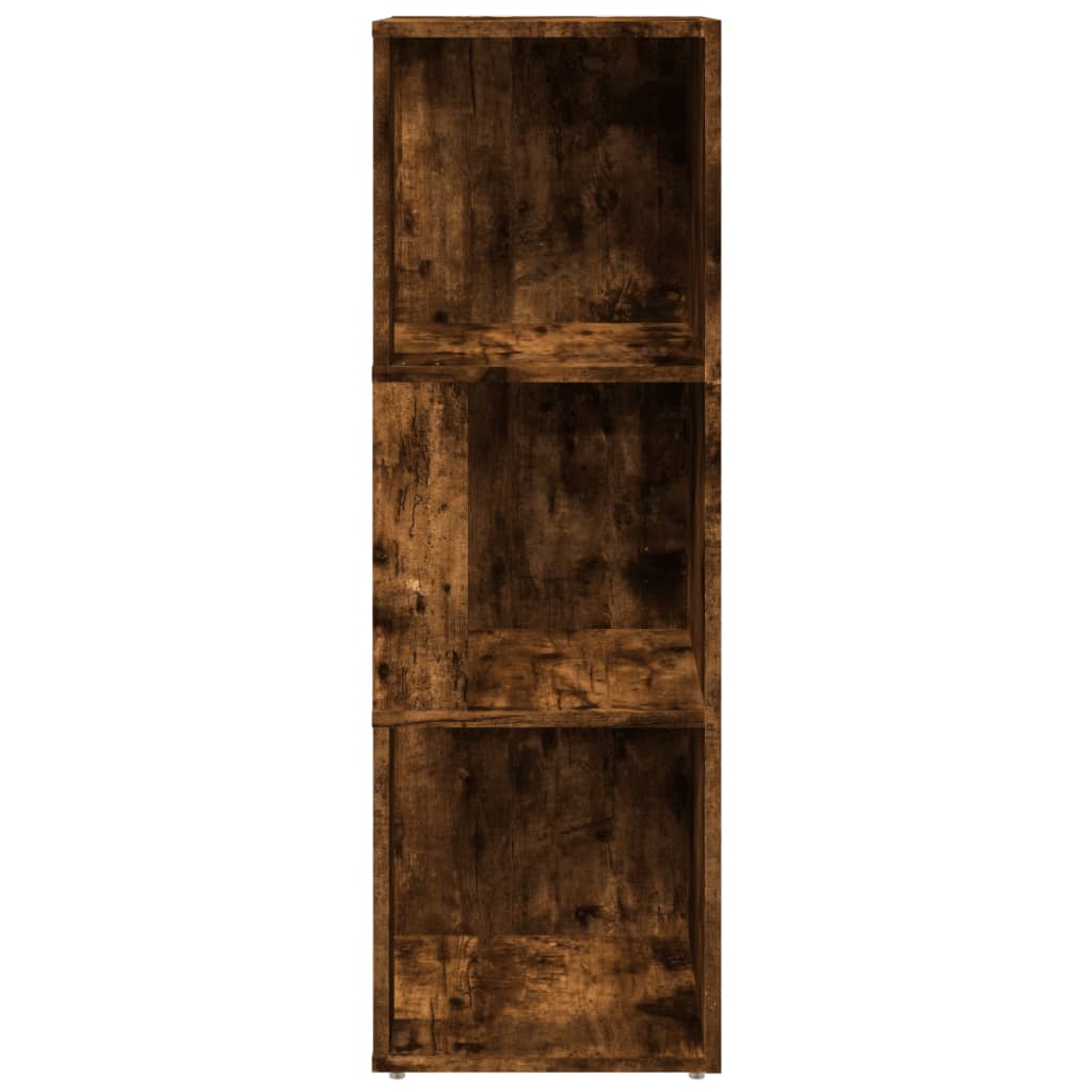 Corner shelf smoked oak 33x33x100 cm wood material