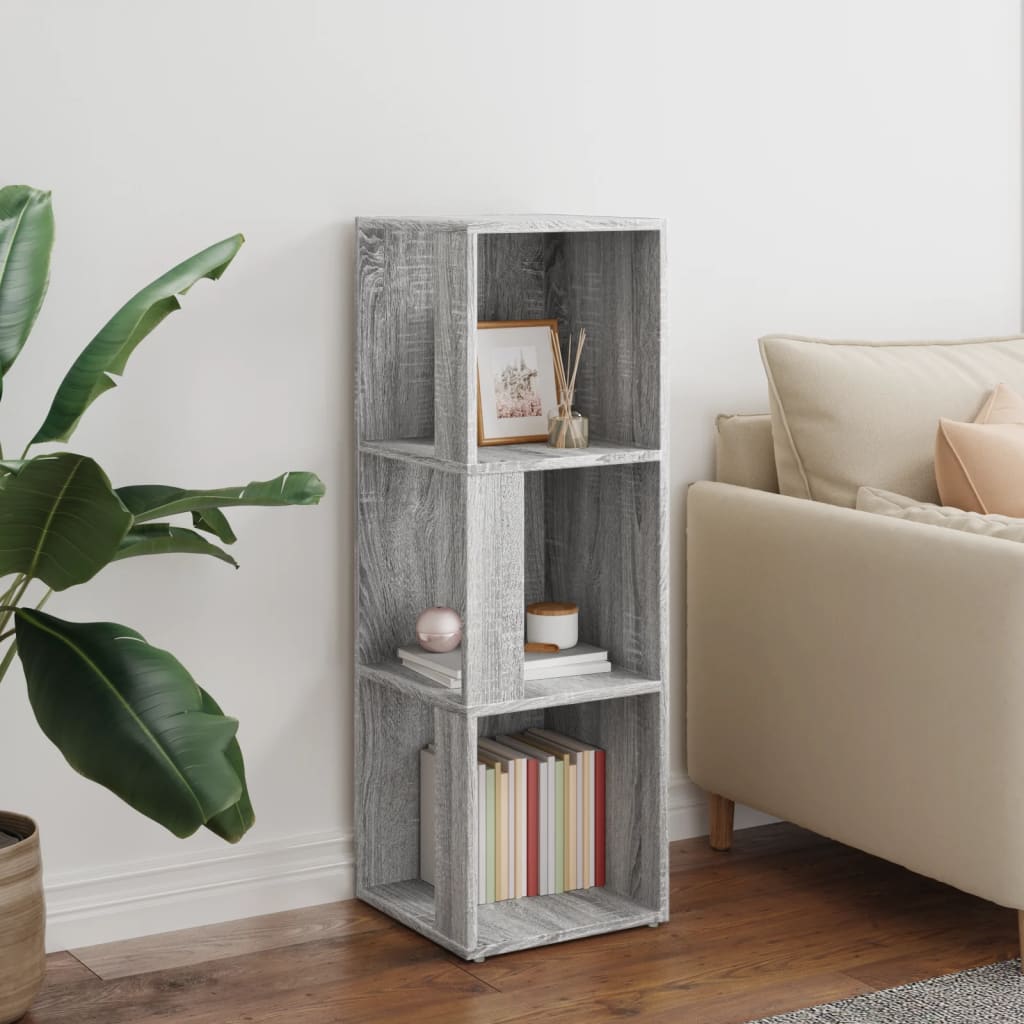 Corner Shelf Gray Sonoma 33x33x100 cm Wood Material