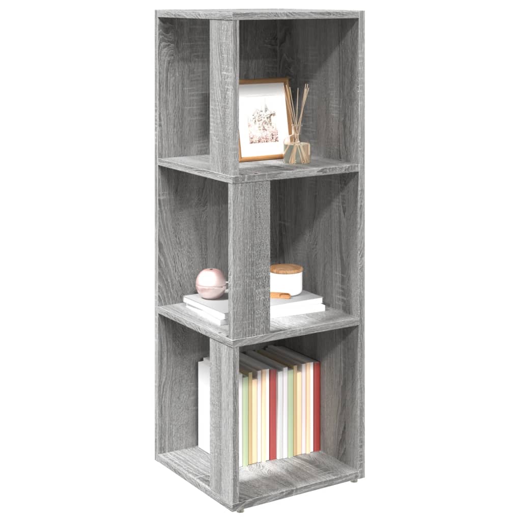 Corner Shelf Gray Sonoma 33x33x100 cm Wood Material