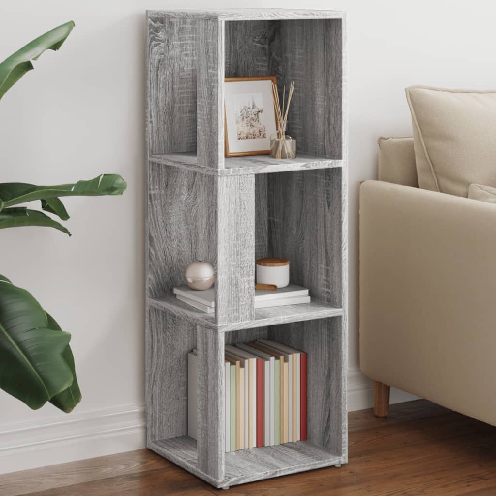 Corner Shelf Gray Sonoma 33x33x100 cm Wood Material