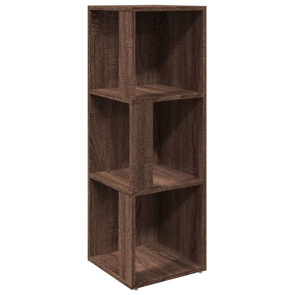 Corner shelf brown oak look 33x33x100 cm wood material