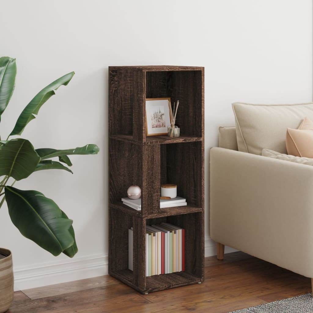 Corner shelf brown oak look 33x33x100 cm wood material