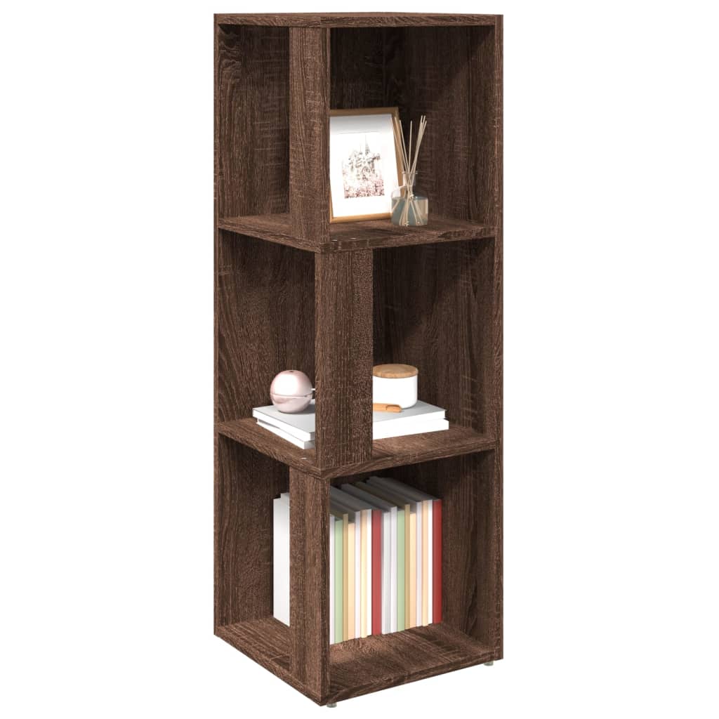 Corner shelf brown oak look 33x33x100 cm wood material