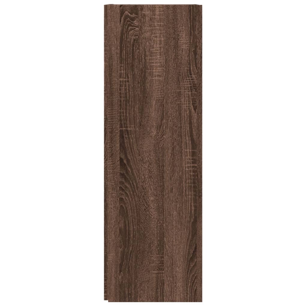 Eckregal Braun Eichen-Optik 33x33x100 cm Holzwerkstoff