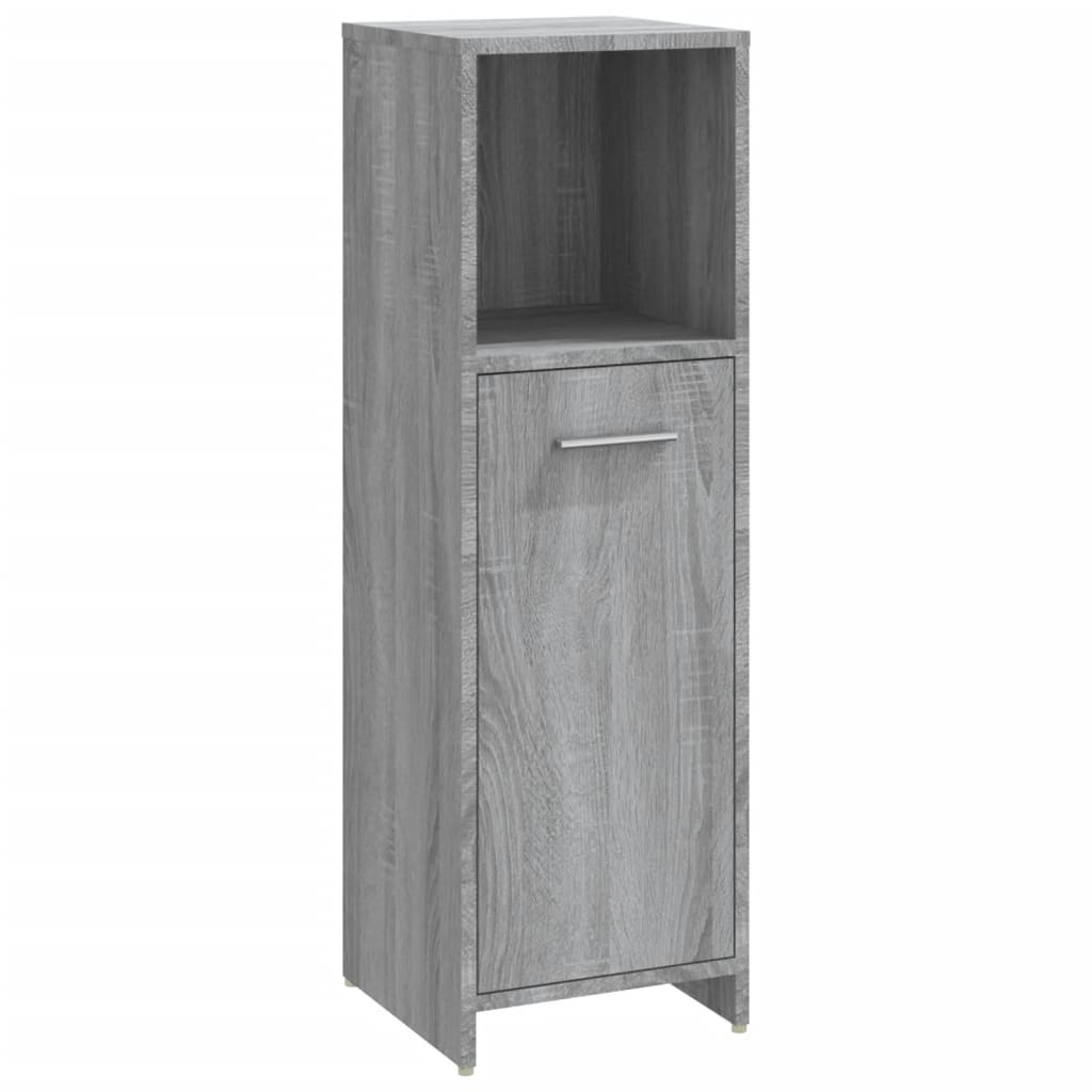 Badschrank Grau Sonoma 30x30x95 cm Holzwerkstoff