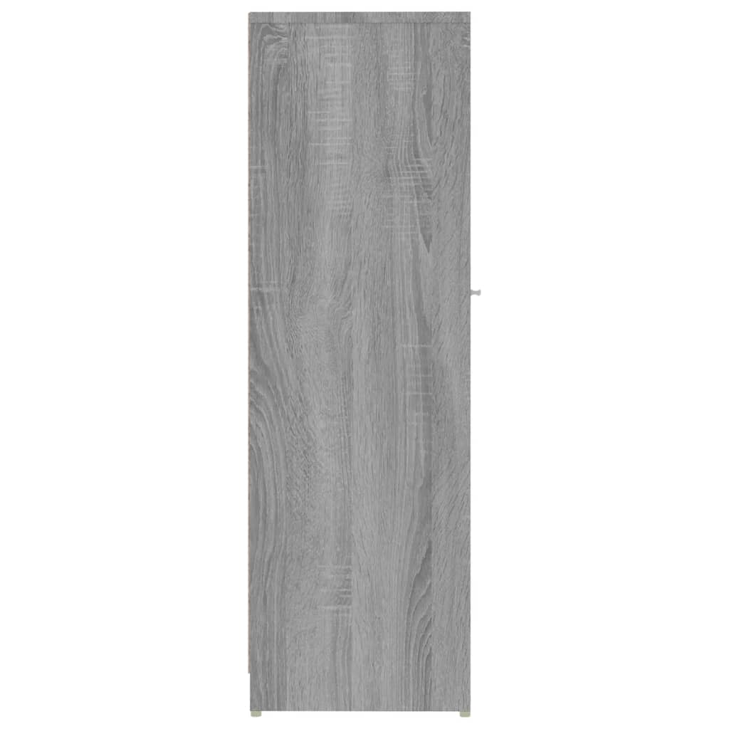 Badschrank Grau Sonoma 30x30x95 cm Holzwerkstoff