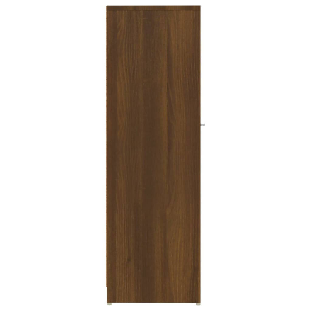 Bathroom Cabinet Brown Oak Look 30x30x95 cm Wood Material