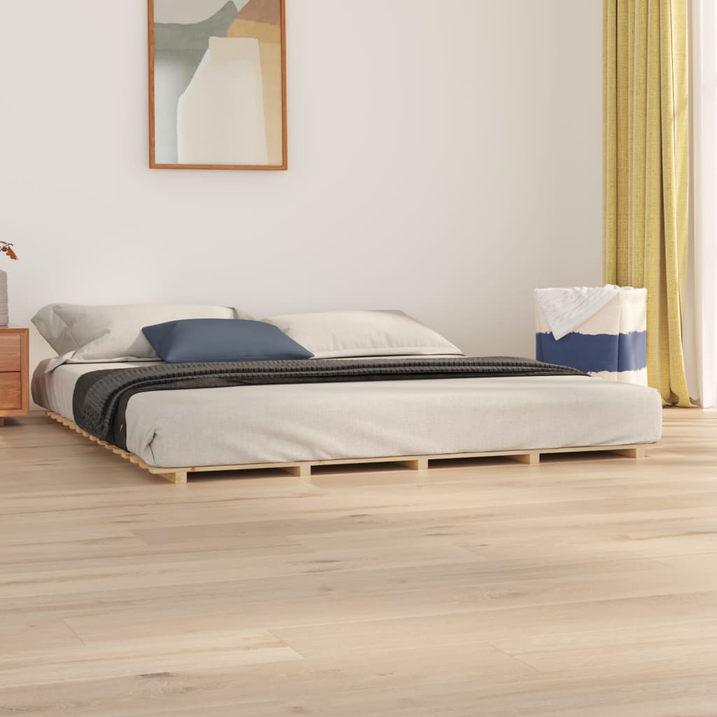 Solid wood bed 200x200 cm pine