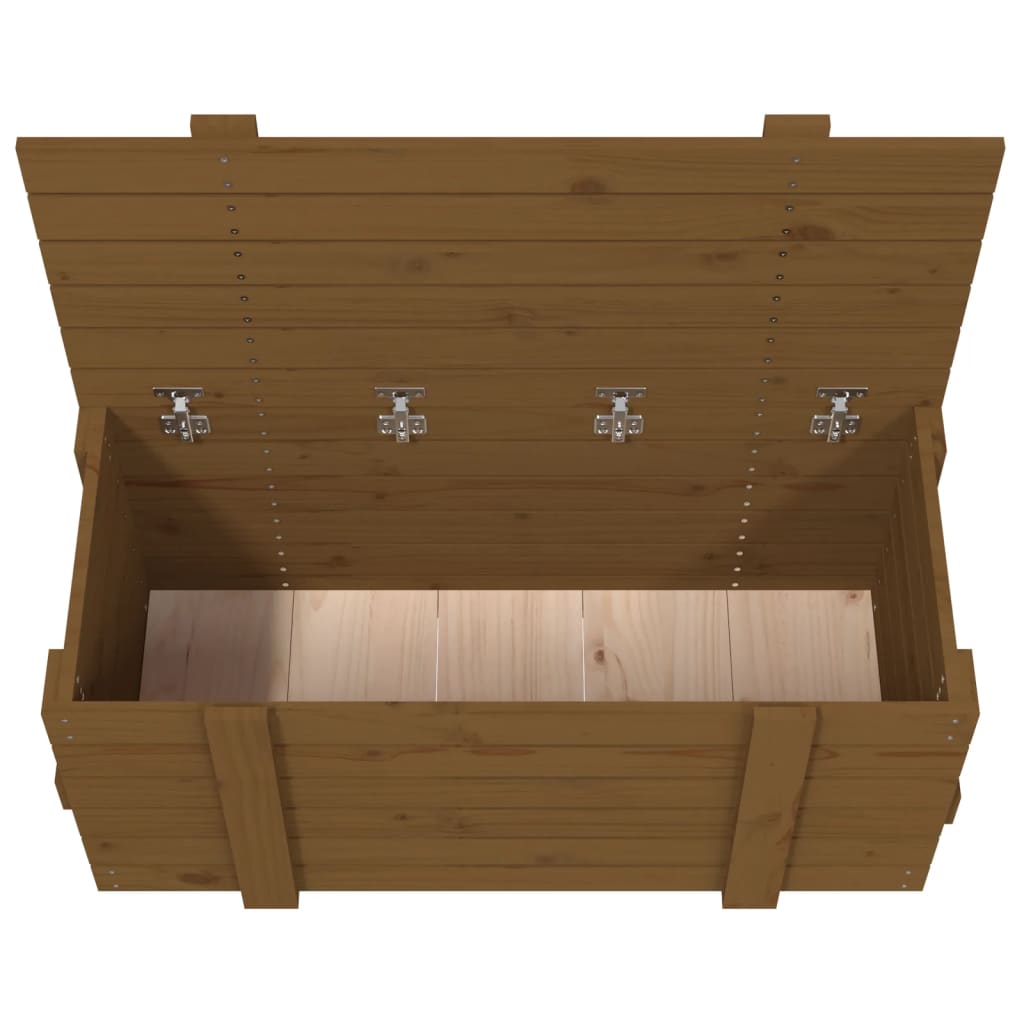 Chest Honey Brown 91x40.5x42 cm Solid Pine Wood