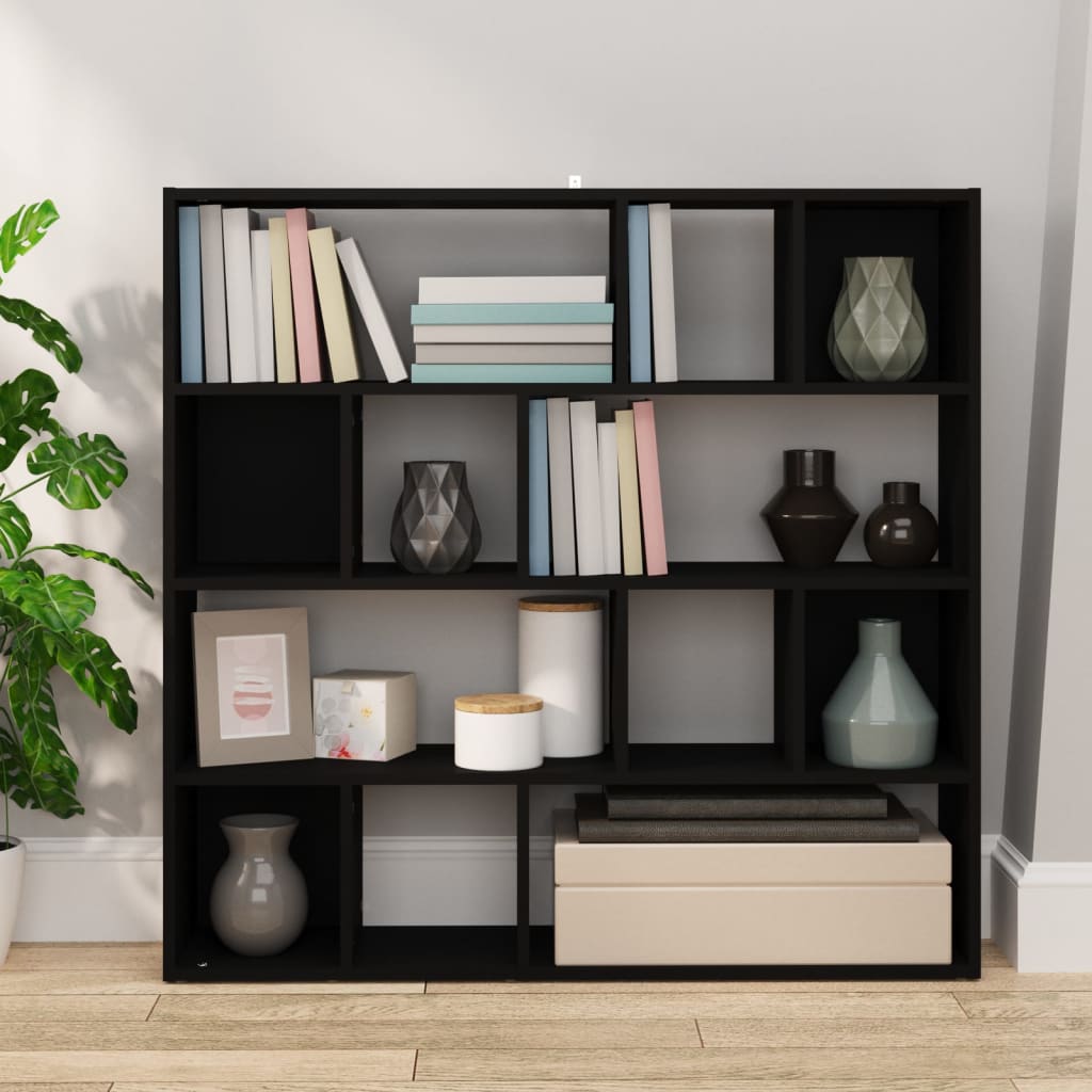 Bookshelf/Room Divider Black 105x24x102 cm