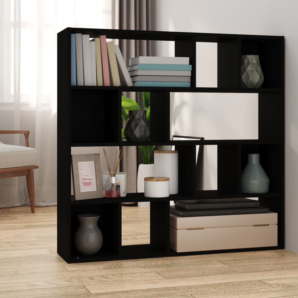 Bookshelf/Room Divider Black 105x24x102 cm