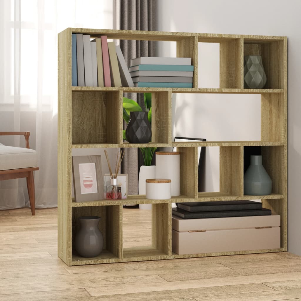 Bookshelf/Room Divider Sonoma Oak 105x24x102 cm