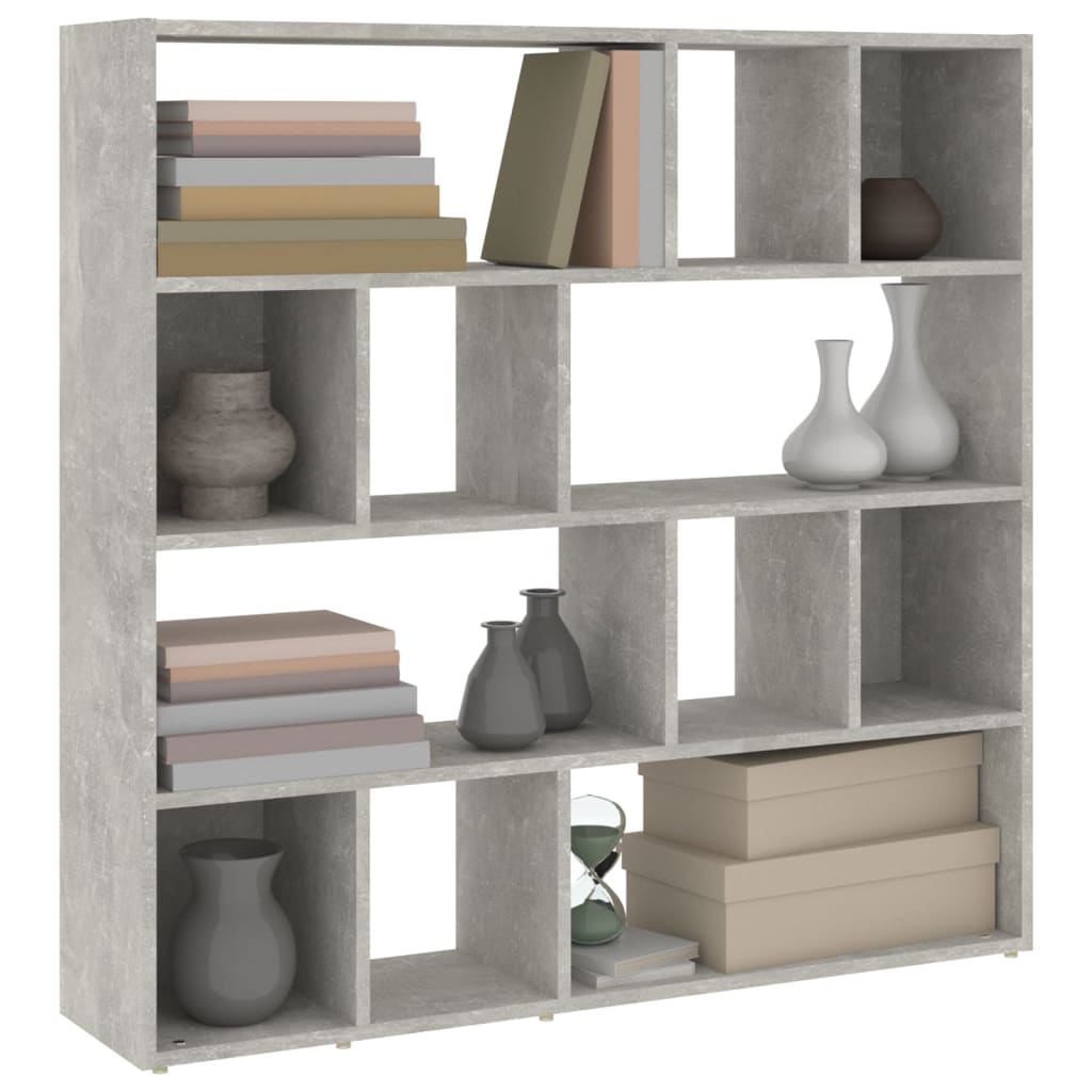 Bookshelf/Room Divider Concrete Grey 105x24x102 cm