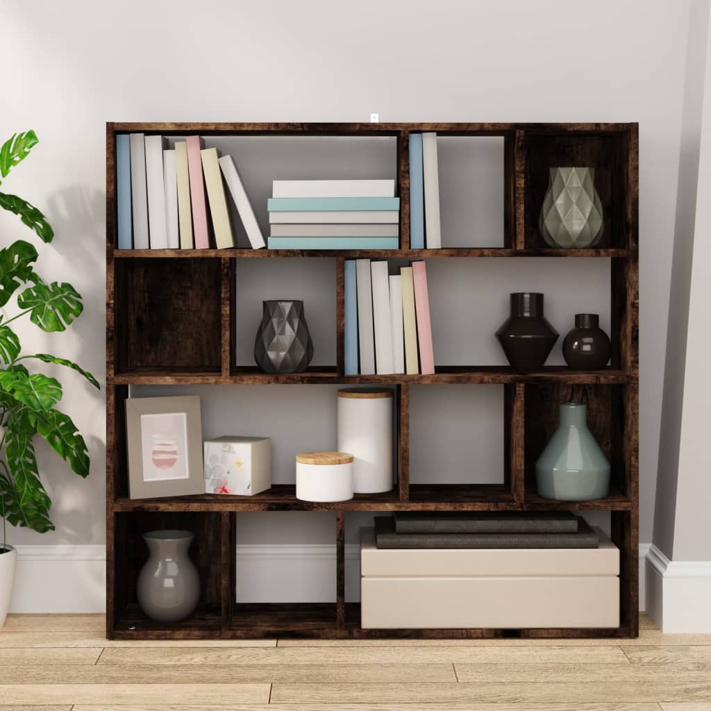 Bookshelf/Room Divider Smoked Oak 105x24x102 cm