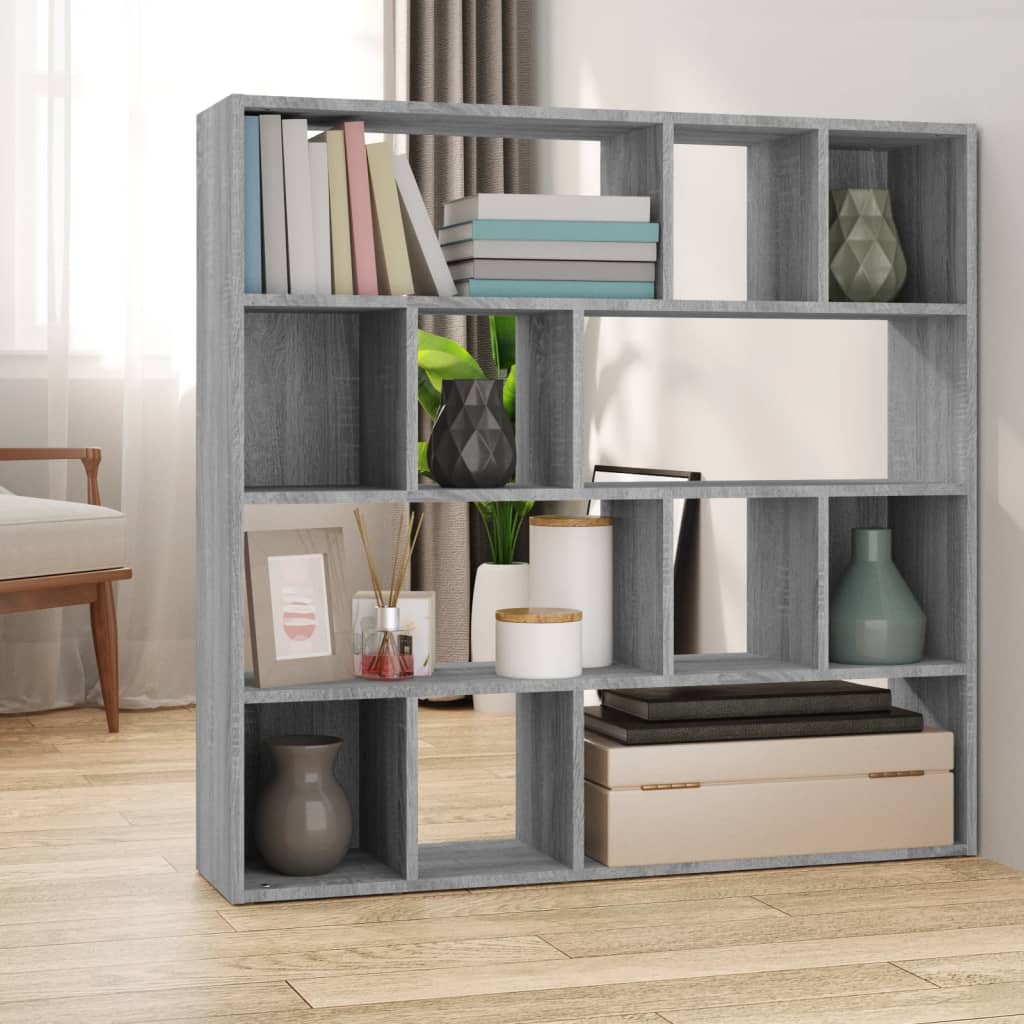 Bookshelf/Room Divider Gray Sonoma 105x24x102 cm