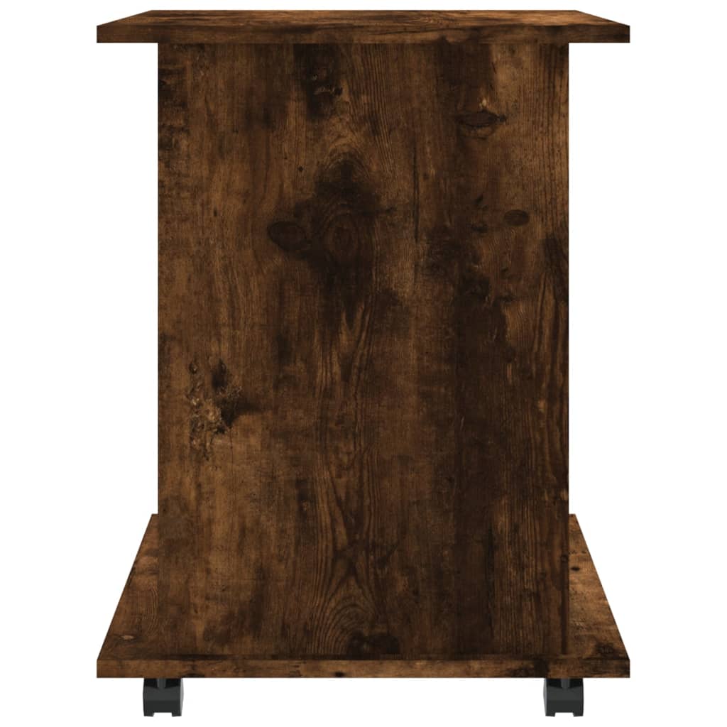 Rolling Cabinet Smoked Oak 60x45x60 cm Wood Material