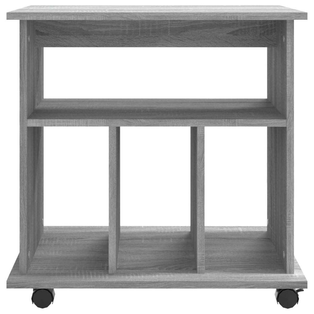 Rolling Cabinet Grey Sonoma 60x45x60 cm Wood Material