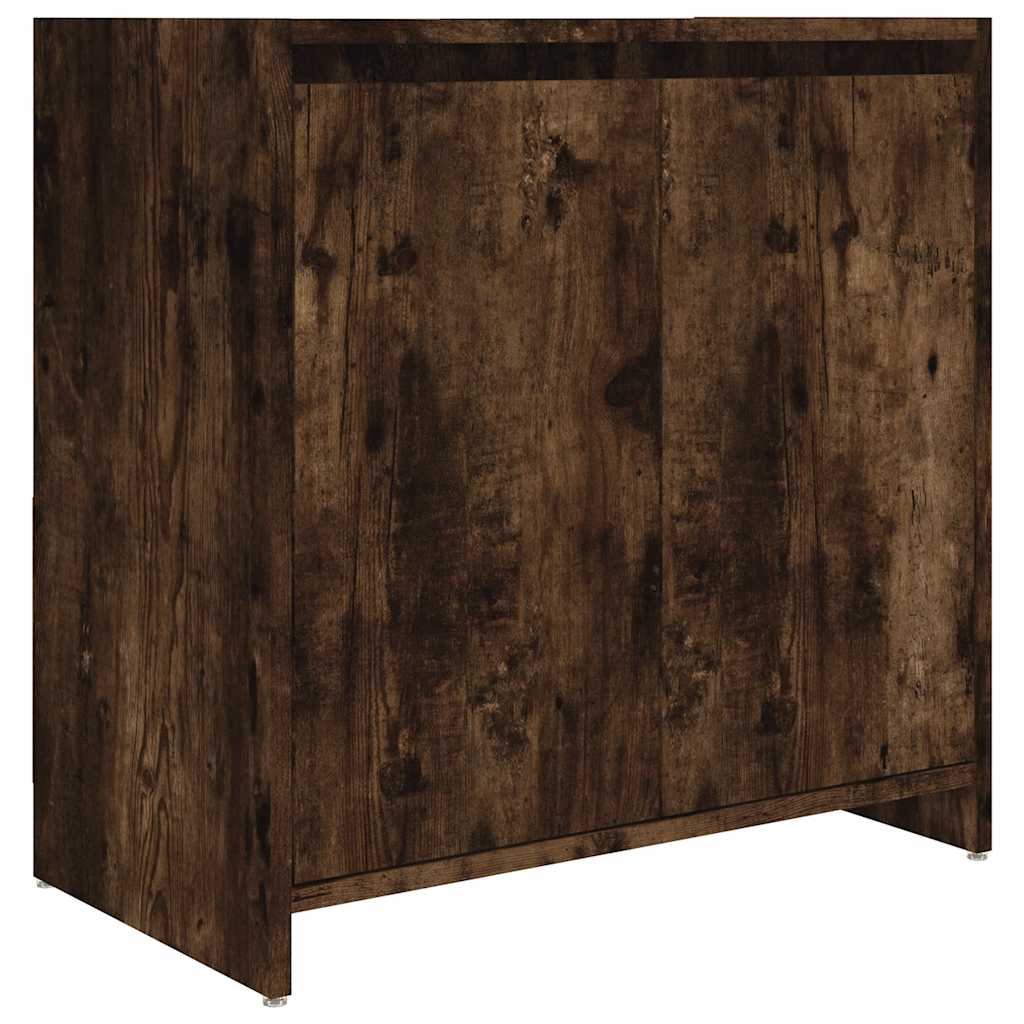 Bathroom cabinet smoked oak 60x33x61 cm made of wood material