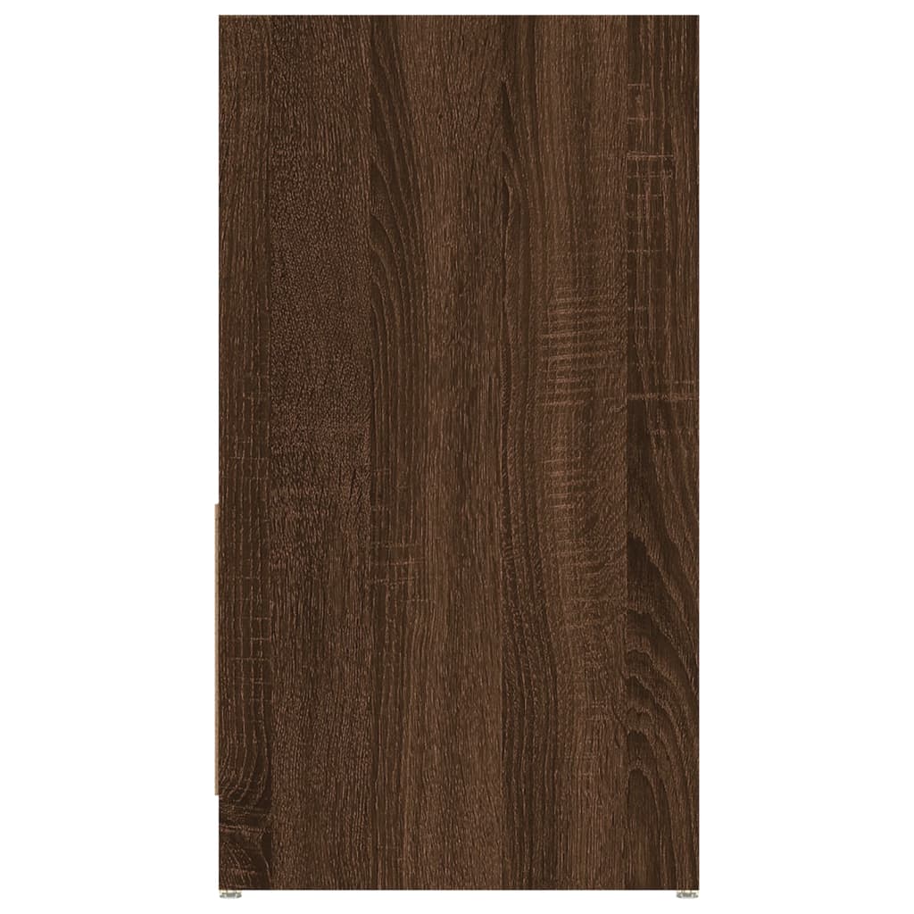 Bathroom Cabinet Brown Oak Look 60x33x61 cm Wood Material