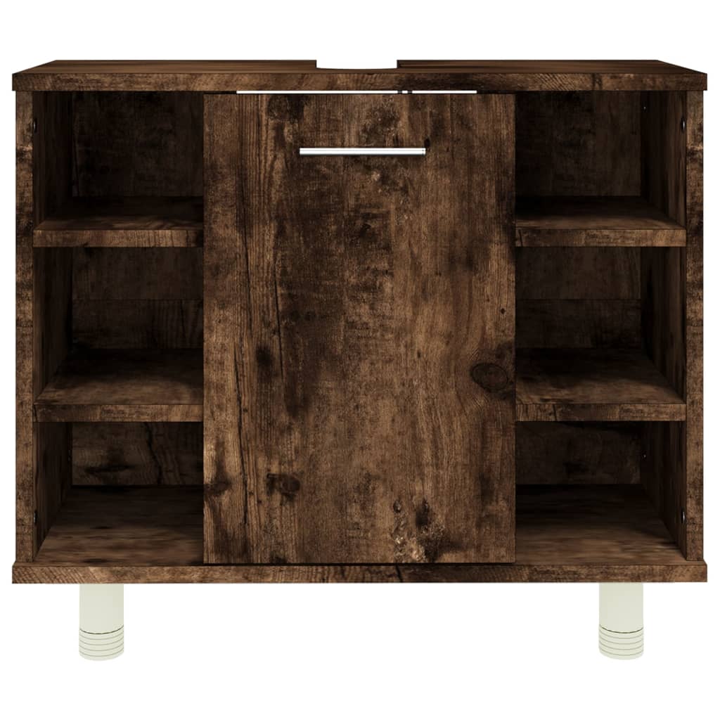 Bathroom Cabinet Smoked Oak 60x32x53.5 cm Wood Material