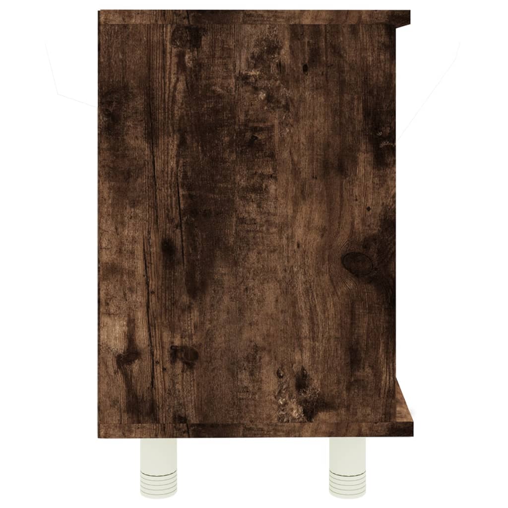 Bathroom Cabinet Smoked Oak 60x32x53.5 cm Wood Material