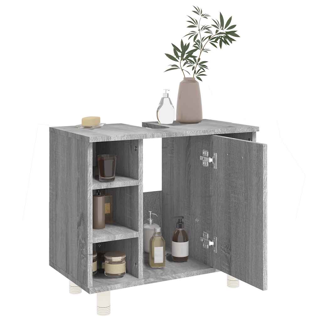 Badschrank Grau Sonoma 60x32x53,5 cm Holzwerkstoff