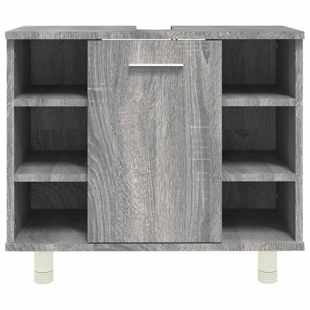 Bathroom Cabinet Gray Sonoma 60x32x53.5 cm Wood Material