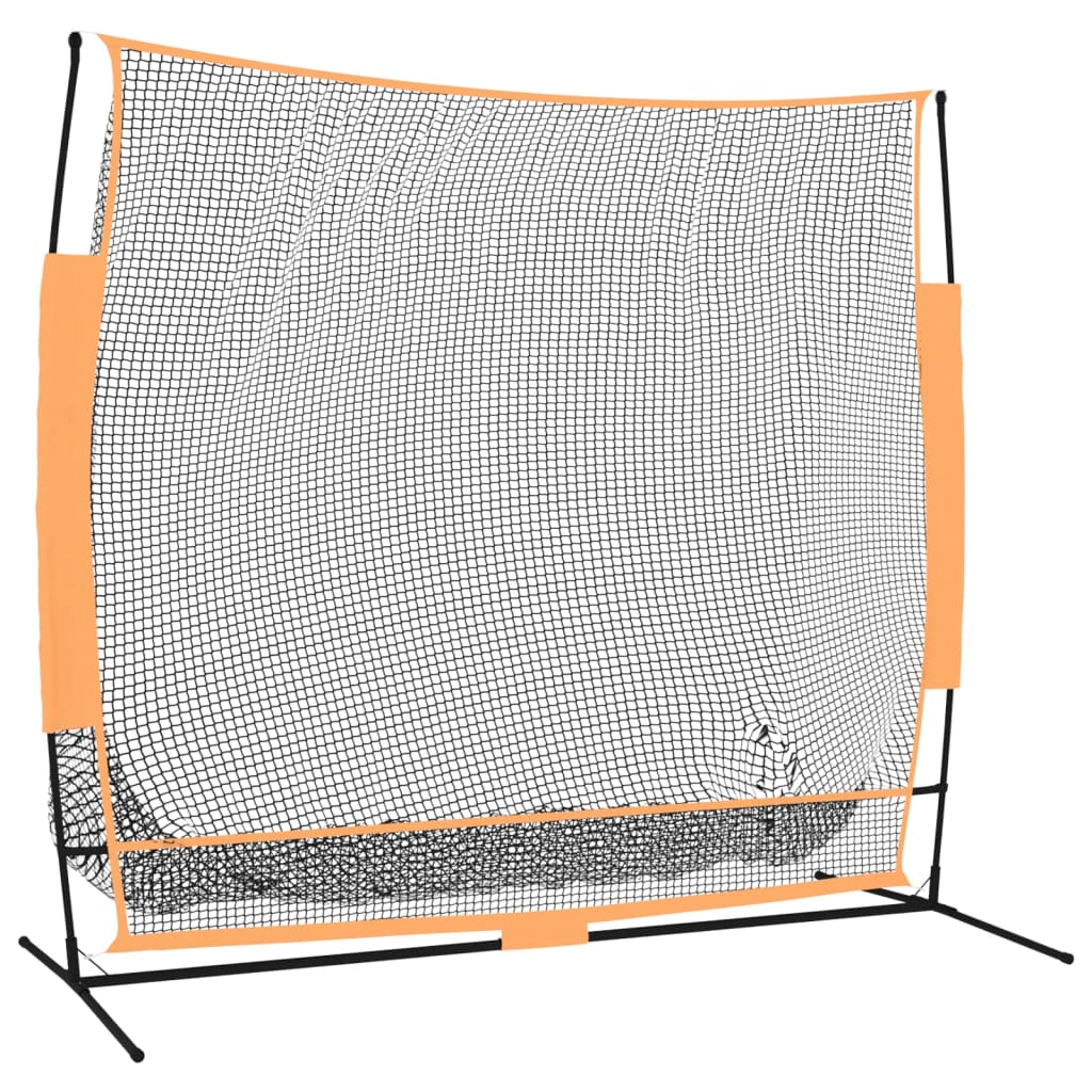 Golf Practice Net Black and Orange 215x107x216 cm Polyester